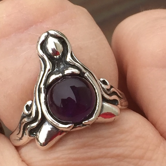 Goddess Abundance Ring Sterling Silver w/ Amethyst - Picture 10 of 16
